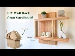 Simple Wall Rack Decorations: DIY Cardboard Craft Ideas