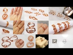 Easy ring making | 8 ring from copper wire and without stones or beads