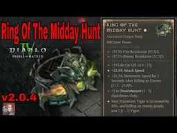 Diablo IV Uniques - Ring Of The Midday Hunt (Spiritborn)[v2.0.4]