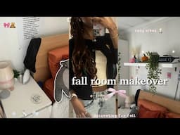 aesthetic fall room transformation: fall prep, and rearranging ୨ৎ *pinterest inspired* 🍁