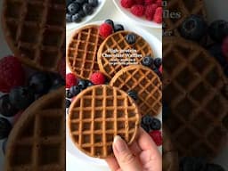 Chocolate Protein Waffles😍 25G+ protein & no protein powder! #healthyrecipes #highprotein