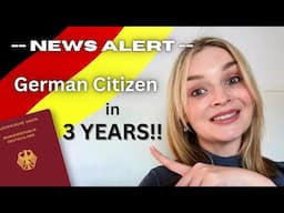 HOW to get a German Passport in 3 years! 😲 New citizenship law 2024 #lifeingermany