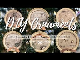 DIY Ornaments Using Canning Jar Lids • Christmas Tree Ornaments • Christmas DIY