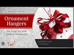 How to add a hanger to a No Sew Quilted Ornament