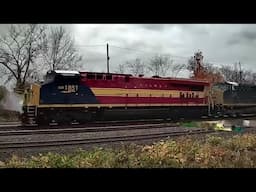 CSX High and Wide Cargo! N C & SL Heritage Unit! 2 Fast CSX Trains Meet! Big Manifest Train + More!