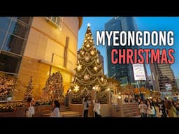 The Christmas season has already begun in Myeongdong Street! | Walking Tour Seoul 4K HDR