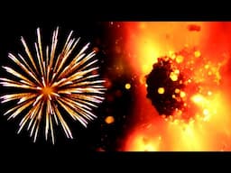 Macro Pyrotechnic Star Burning (3200FPS Slow Motion)