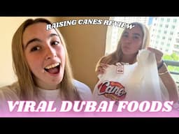 Omg MUST TRY VIRAL DUBAI foods | FIRST TIME eating in DUBAI  | British sisters DUBAI VLOG