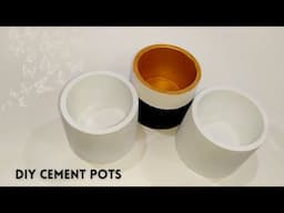 How to make cement pots at home | Handmade pots for plants and candles