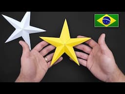 Como Fazer uma Linda Estrela de Papel 3D - Simples e Rápido!