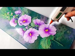 NEXT LEVEL Pouring with Glue Gun + How to DESTROY an Artwork You Love... | AB Creative Tutorial