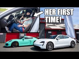 Porsche Let My Girlfriend Drive Their Cars On Track *Her First Time*