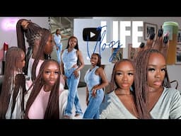 Week In My LIFE VLOG | Maintenance, new braids, filming, run club, makeup, 100K photoshoot