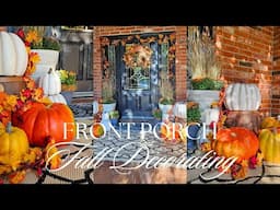 2024 FALL FRONT PORCH DECORATE WITH ME | Warm & Cozy Fall Porch Decorating Ideas