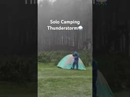 Solo camping heavy rain thunderstorm⛈️ #solocampinginheavyrain #solocampingrain