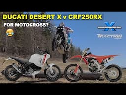 Ducati DesertX versus CRF250RX for motocross? 😂︱Cross Training Adventure