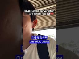 REAL Korean Conversations Explained - At a ticket office