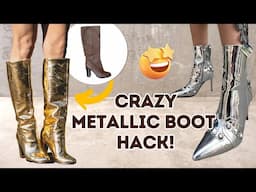 OMG! This Designer Hack! Liquid METALLIC Boots | DIY w/ Orly Shani