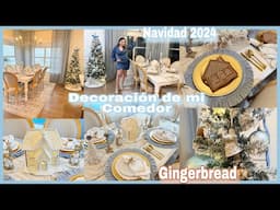 Navidad 2024💙 Decoración de mi Comedor y árbol de Navidad azul con gingerbread 🍪