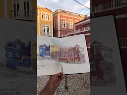 Sketching at São Martinho do Porto, Portugal