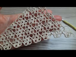 WONDERFUL 😲 Very Beautiful Flower Crochet Pattern | Tunisian Knitting Tutorial for Beginners