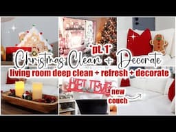 🎄2024 CHRISTMAS CLEAN + DECORATE PART ONE // living room makeover with LINSY HOME