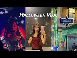 Halloween vlog 2024 🎃💀 🔪classes, halloween make up, party with friends