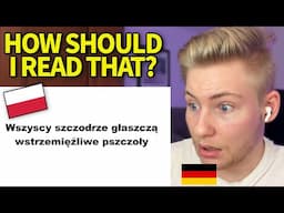 GERMAN reacts to How to read Polish?