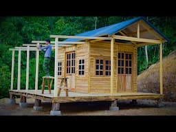 Building a Log HOUSE in the Forest, Log Cabin 2024 | Install Door Locks, Cooking, Roof, Bushcraft