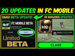 OMG! FC MOBILE BETA × 15 GAMEPLAY CHANGES - NEW REDEEM | Mr. Believer