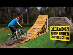 How he turned a fallen tree into a MTB jump!