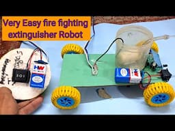 fire fighting extinguisher Robot || without arduino || easy auto fire alarm extinguisher work Robot