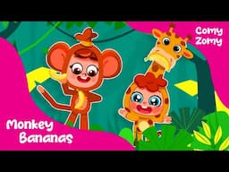 Monkey Banana-Baby Monkey | Baby Shark Songs | Comy Zomy Animal Songs for Children