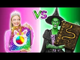 ELPHABA vs. GLINDA: WICKED CHALLENGE 🌟 Magic School Hacks! Save the Barbie Doll by 123 GO! SCHOOL