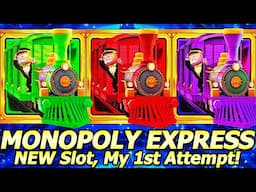 NEW Monopoly Express Slot! First Attempt with Express Features and Hold and Spin Bonus at the Palms!