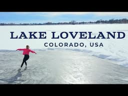 I made my own ice rink on Lake Loveland - Colorado, USA | Winter Outdoor Ice Skating Video 2024