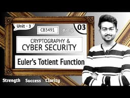 Euler's Totient Function in Tamil | Cryptography and Cyber Security in Tamil | CB3491 in Tamil