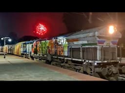 DIWALI SPECIAL TRAINS with CRACKERS in SKY | SPECIAL LINKS | ARRIVAL & DEPARTURE | Indian Railways