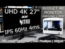 Acer Nitro 27" UHD 4K IPS 60Hz 4ms Gaming Monitor | KG272K LBMIIPX | Unboxing + Gaming Test