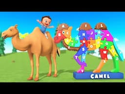 Learn the Alphabet Song with Camel & Friends: Fun Cartoon Animals for Kids!