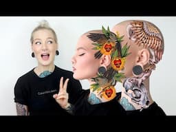 UNIQUE TATTOOS, EXACT SAME INSTRUCTIONS: Reacting to My Subscribers' Head Tattoo Designs [PART 2]