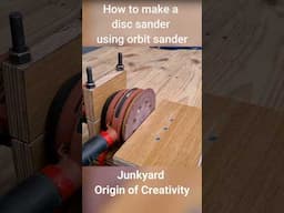 How to make a disc sander using orbit sander #woodworkinghacks #woodworkingtoolguide