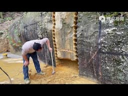 HE DUG A HOME inside a MOUNTAIN! Boring Rock - NO MONEY, NO PROBLEM!