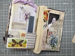 Finishing Up Our Tim Holtz Stash Journal - Easy Embellished Pocket & Flip