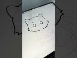 You Won't Believe How Easy It Is To Draw This Cat 😲😲 Digital Art #shorts #art