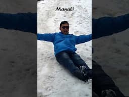 🏂ফুল মস্তি মানালিতে 😄 #manali #snowfall #snow