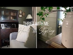 Thrift With Me Thrift Styling | START TO FINISH Vintage Modern Living Room Makeover | Thrifting Home