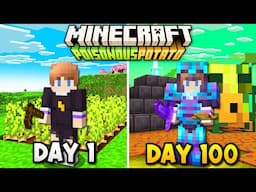 I Survived 100 Days in Minecraft's POTATO Update..