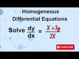 First-Order Homogeneous Differential Equations- Problem 1