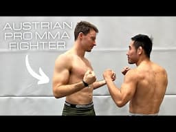 Outmatched by Size & Reach - Sparring an Austrian Pro Southpaw Counter Fighter